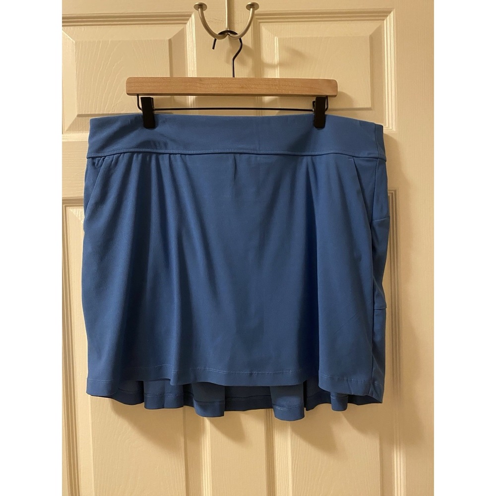 Greg Norman Skort Womens X-Large Blue Sculpting Shorts Golf Tennis Skirt Pockets